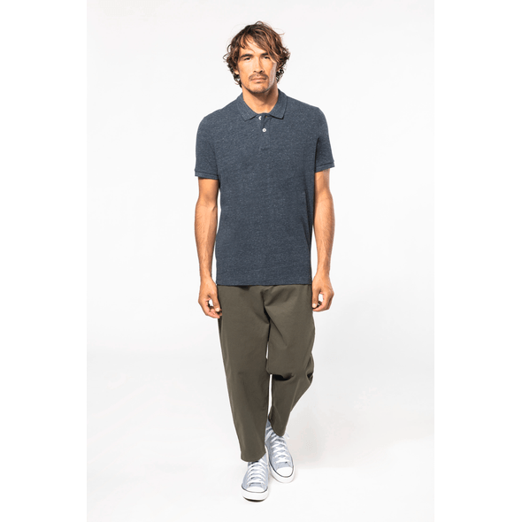 Kariban | Kurzärmliges Vintage-Poloshirt für Herren